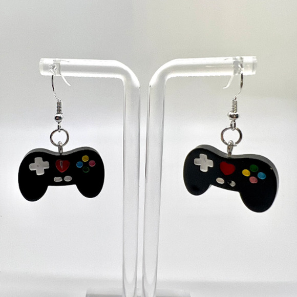 Video Game Controller Earrings - Dangle Earrings - Gamer Earrings - RPG Earrings - Picture 1 of 6